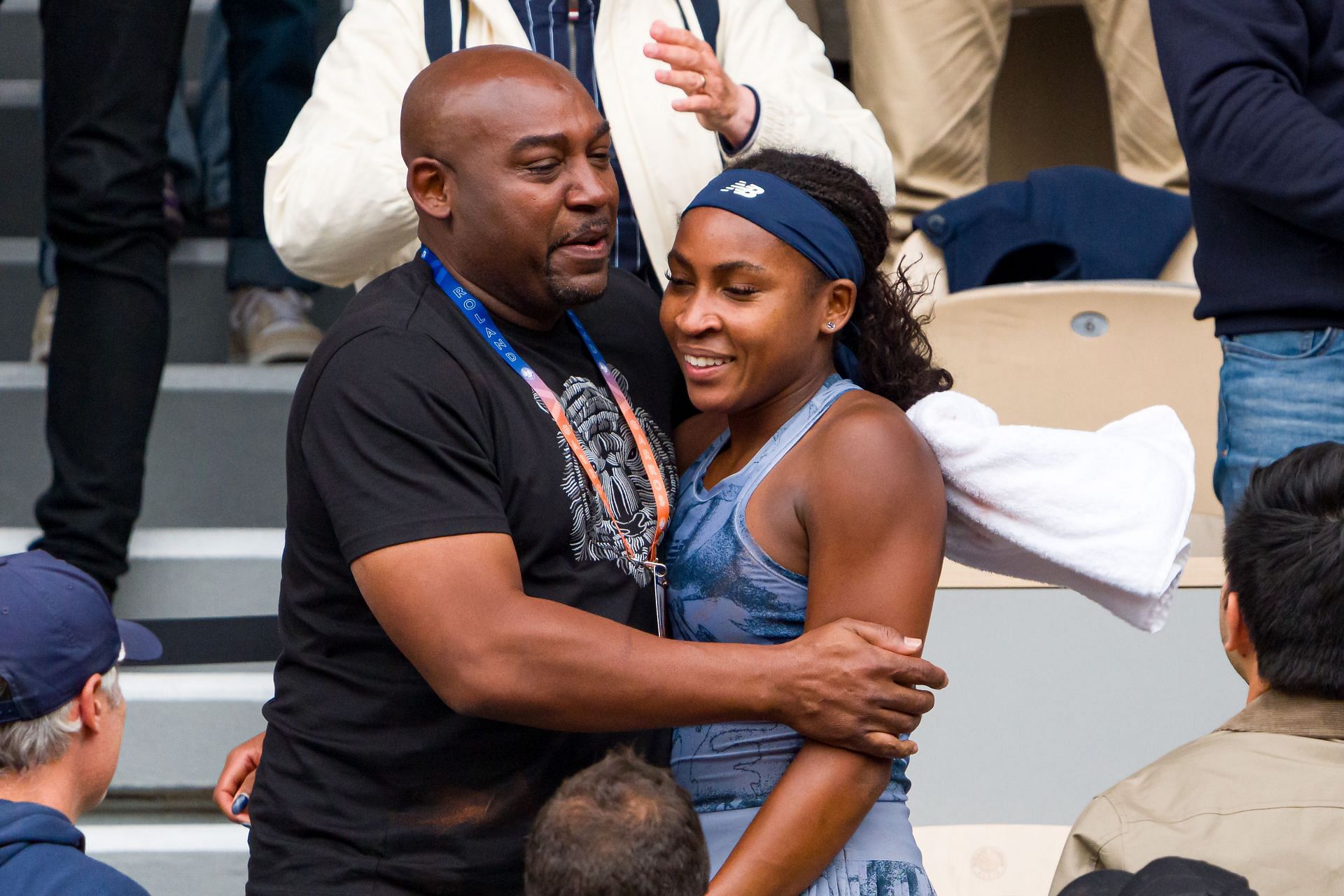 Gauff and her father at the 2025 French Open - Day Fourteen - (Source: Getty)